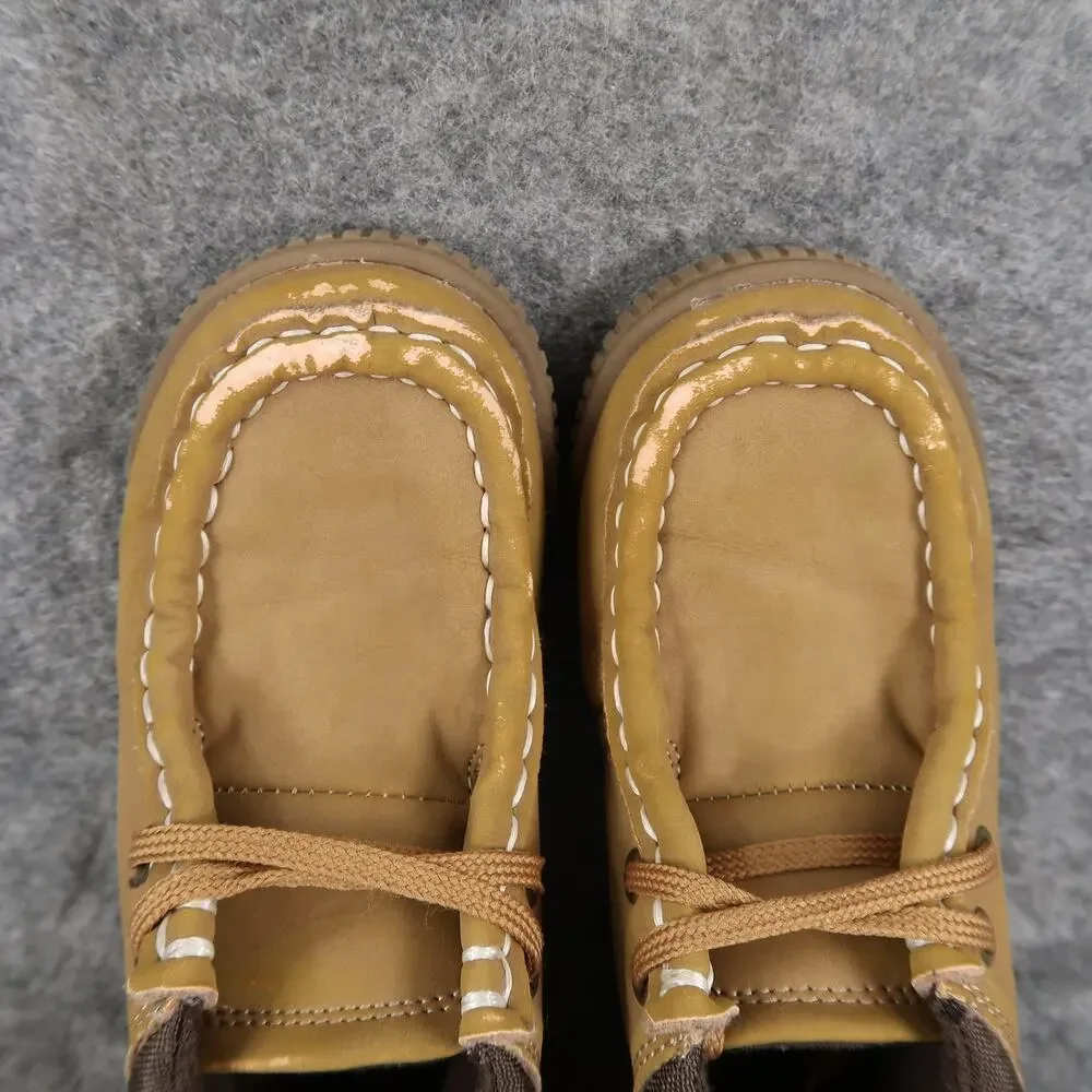Childrens Place Shoes Baby Toddler 7 Bootie Sneaker Lace Up Moc Brown Trainer
